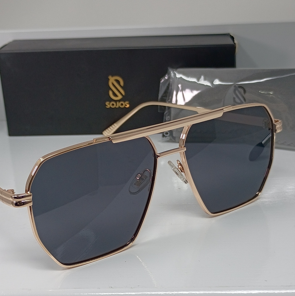 Sojos Gold Frame Sunglasses